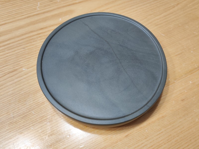 佛石骨料6寸圆鼓砚15*2.8