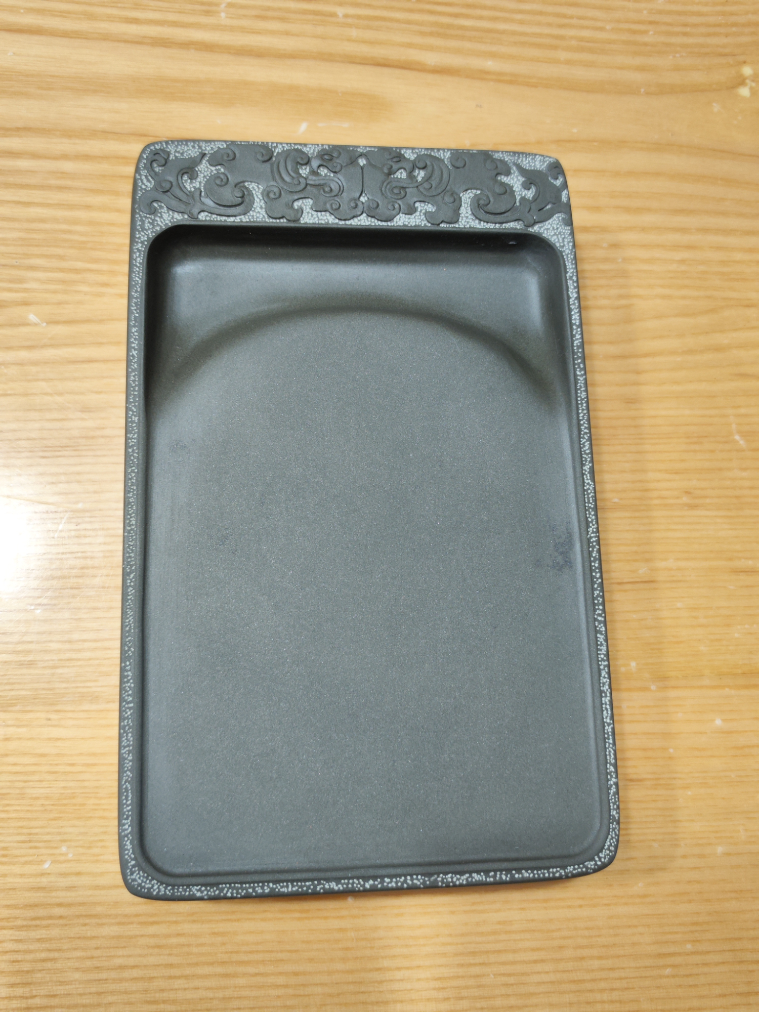 佛石骨料7寸双凤砚17.8*11*3.4